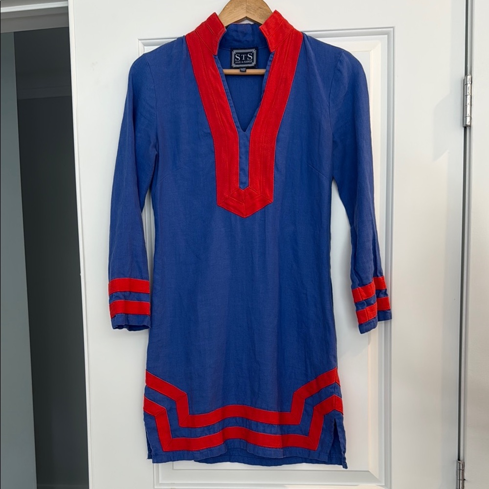 Sail to Sable Blue and Red Dress